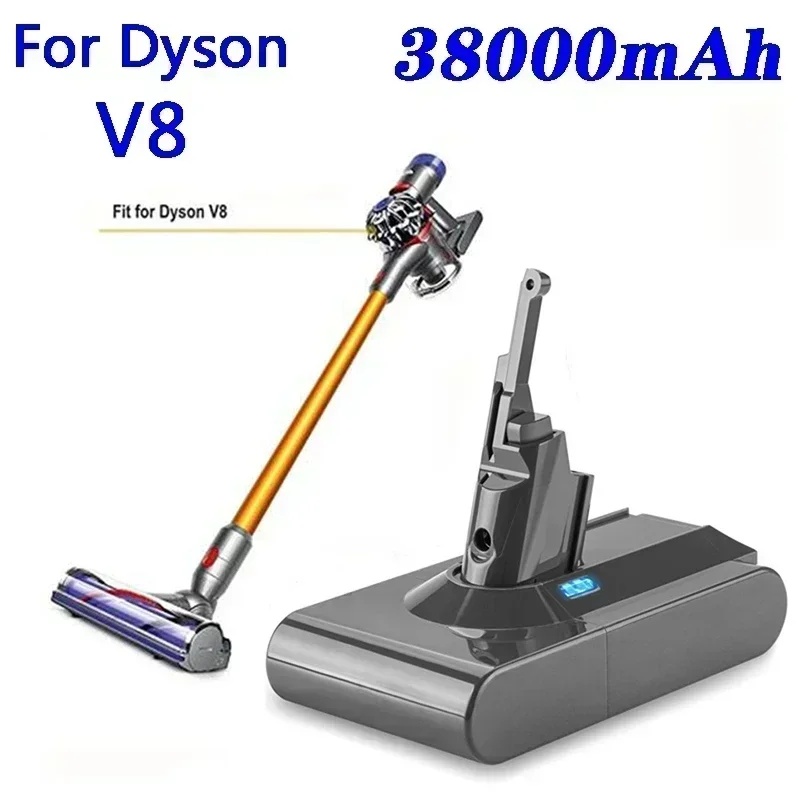 Batteria di ricambio Dyson V8 21.6V 38000mAh per Dyson V8 aspirapolvere portatile senza cavo assoluto batteria Dyson V8