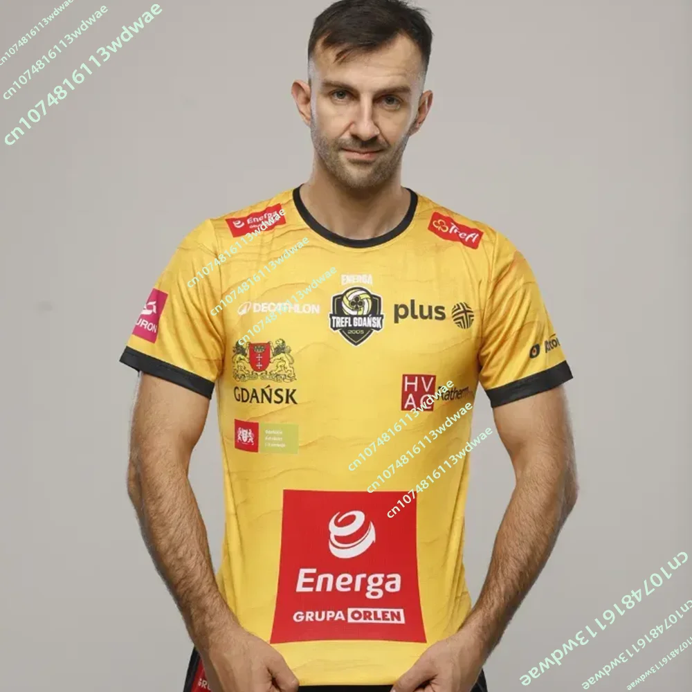 

Футболка волейбольная Trefl Gdansk 2026, новая коллекция, мужская и детская, быстросохнущая, для волейбола и чирлидинга