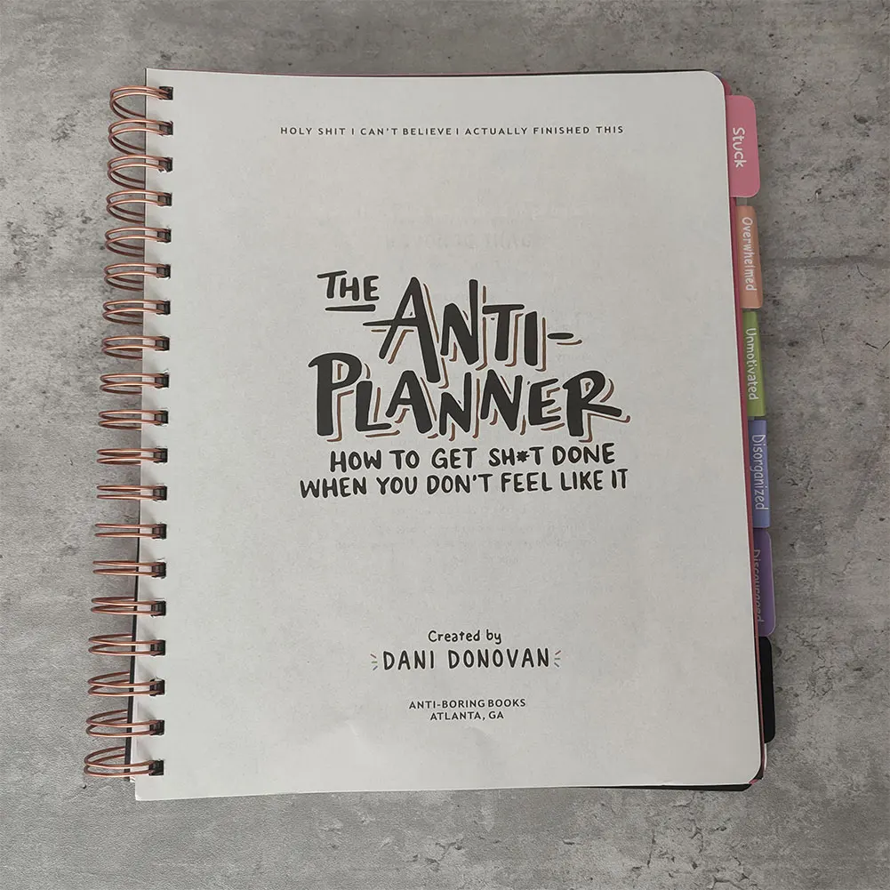 Anti-Planner Tag Book 2024 How To Get Sht Done When You Don\'t Feel Like It Creative Planner Anti-Planner Notebook ADHD Planner