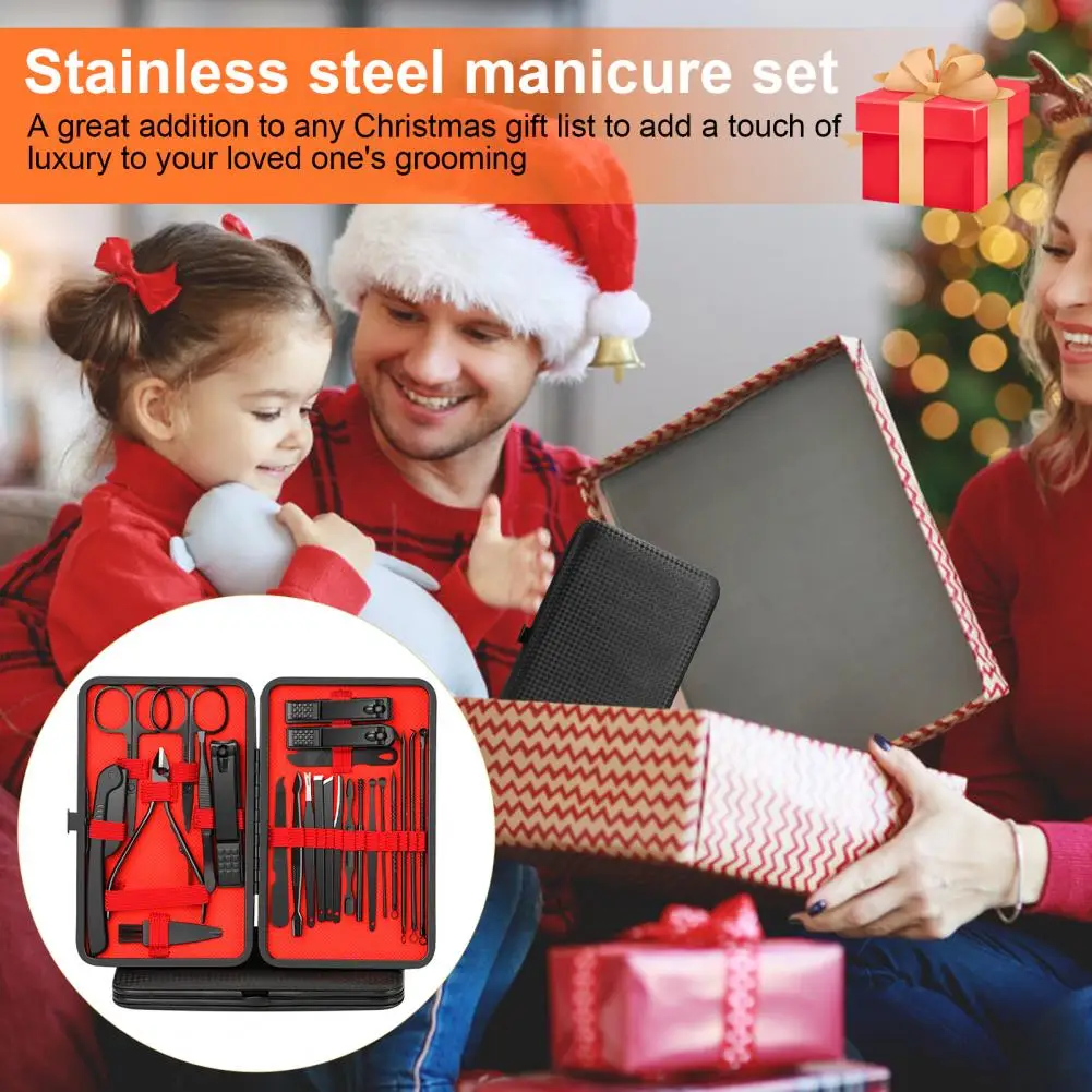 Z etui podróżnym ze sztucznej skóry Zestaw do pielęgnacji paznokci ze stali nierdzewnej Profesjonalny zestaw do manicure świątecznego ze stali nierdzewnej Paznokieć dla kobiet