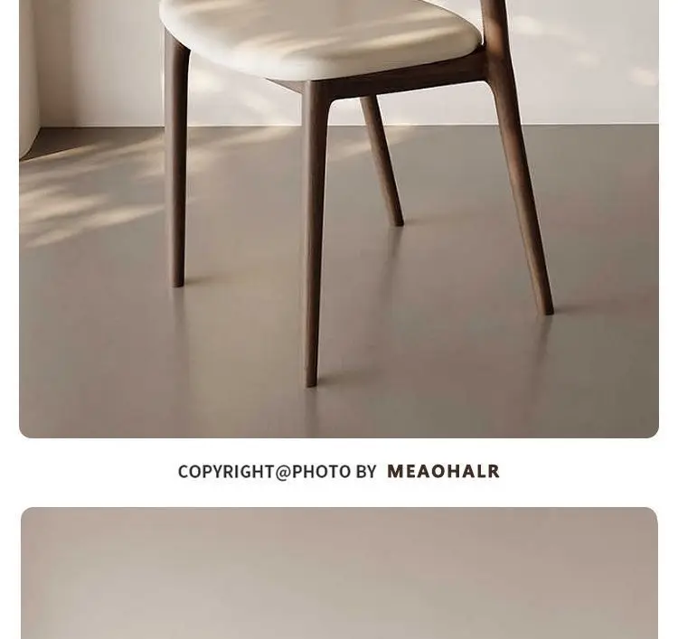Nordic Minimalist Solid Wood Dining Chair Modern Designer Backrest Home Study Office Chair