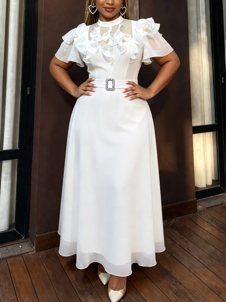 Abito Midi Bianco Semi-Formale - Women'S Semi Formal Evening Wear recensione e prezzo