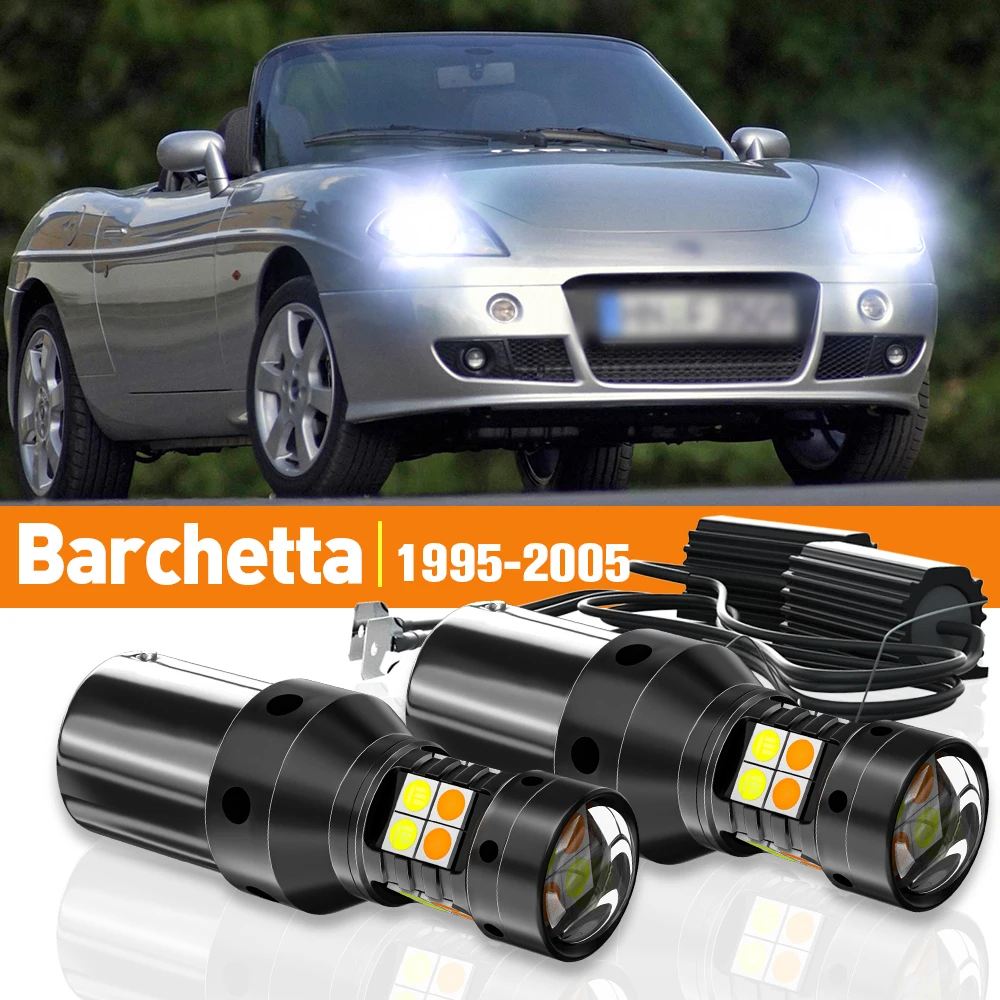 

2x LED Dual Mode Turn Signal+Daytime Running Light DRL For Fiat Barchetta 1995-2005 1999 2000 2001 2002 2003 Accessories Canbus