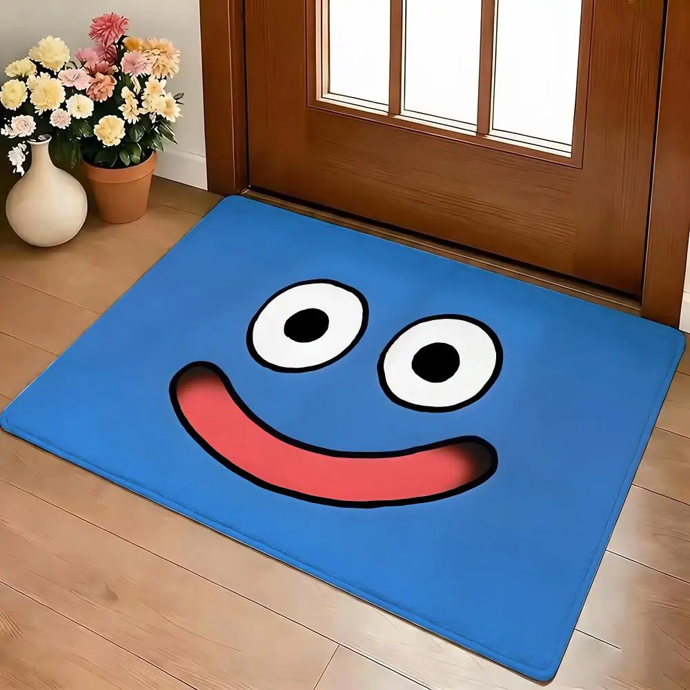 Slime Morimori Dragon Quest Floor Mat Eco Flannel Doormat Non-Slip Odorless Indoor Soft Short Plush Floor Rug