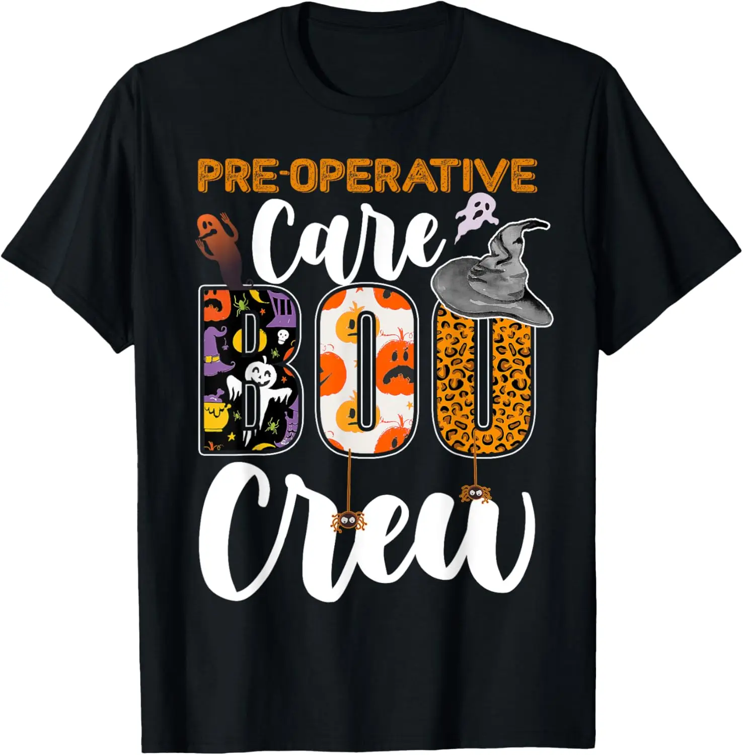 T-shirt chirurgica abbinata per Halloween Boo Crew pre-operatoria