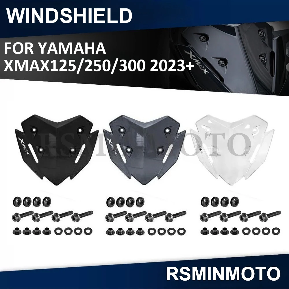 

Motorcycle Sports Visor Windshield Windscreen Wind Shield Deflector For YAMAHA XMAX125 XMAX250 XMAX300 XMAX 125 250 300 2023-