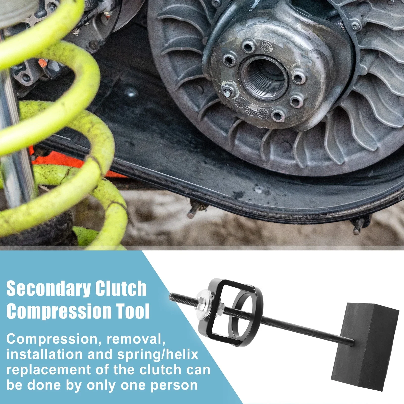ATV UTV Clutch Spring Compression Tool CCT-510 Heavy Duty Clutch Compressor Tool for Polaris Kawasaki Kymco Yamaha Accessories