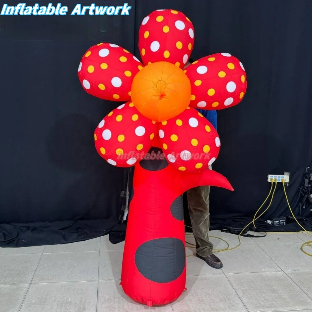 Diseño personalizado de flores inflables grandes para juguetes de fiesta temática española