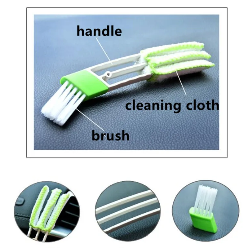 Plastic Car Brush Cleaning Tool Auto Air Conditioner Vent Blinds Cleaner for Citroen C4 C1 C5 C3 C6 C-ELYSEE VTS Picasso Saxo