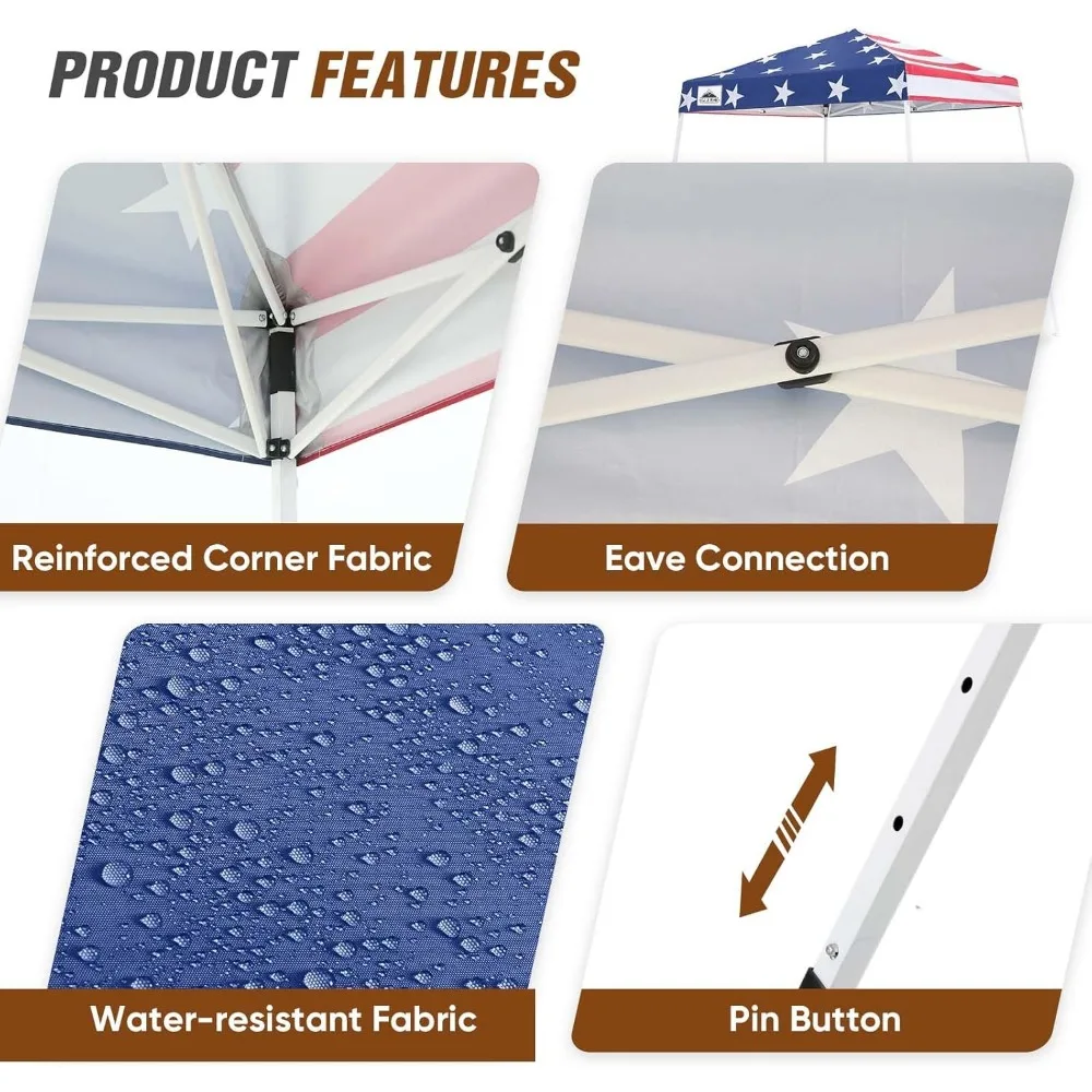 8x8 Instant Pop-Up Canopy Tent for Outdoor Beach Shelter - Easy Setup, Portable Sports Folding Shelter, One Person Assembly, Ide