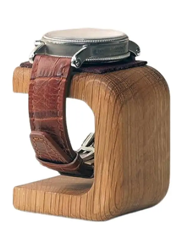 

Watch Display Holder Elegant Watch Display Tower With Leather Pad Solid Wood Single Watch Display Watch Stand For Men Women