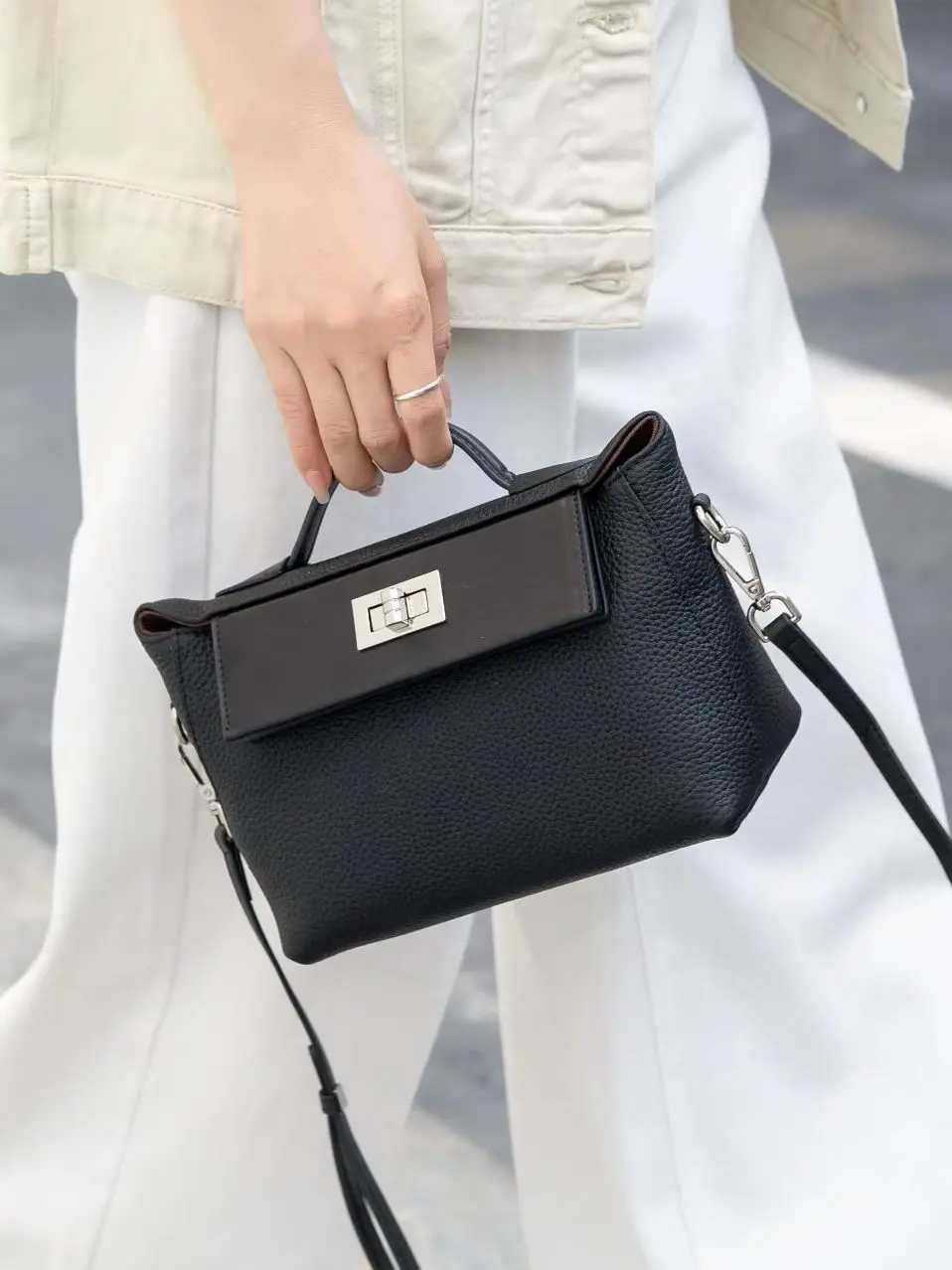 

Новая женская маленькая сумка из натуральной кожи класса люкс, дизайнерская, из воловьей кожи, на плечо, кроссбоди, с верхней ручкой