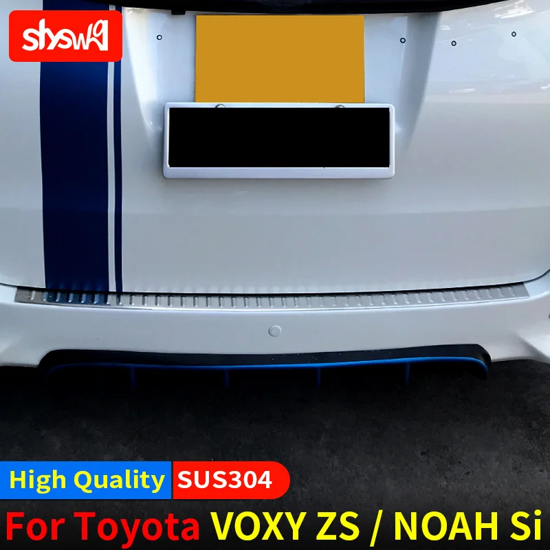 for Toyota VOXY ZS NOAH Si 80 SUS304 Car Styling Accessories 1x Rear Bumper Protector Luggage Threshold Anti-friction Strip Trim