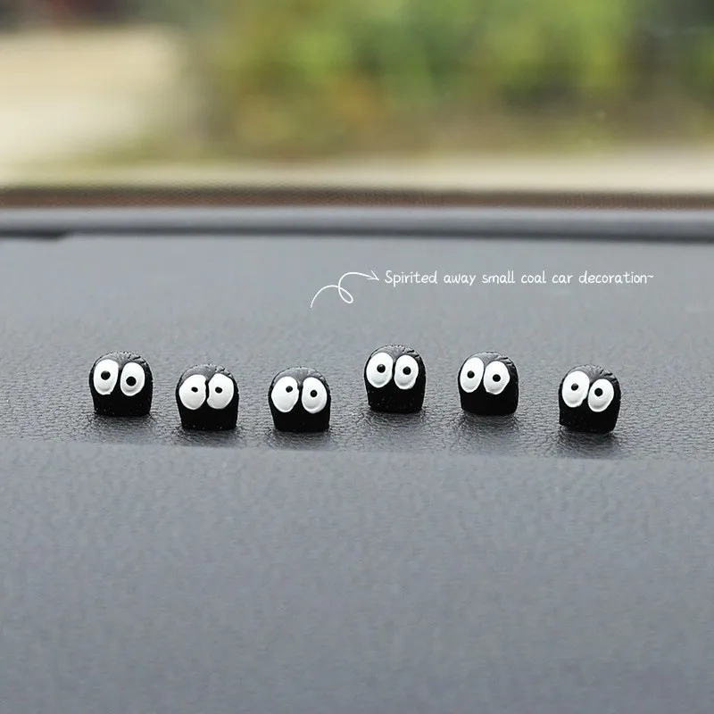 5/10PCS Cute Black Elf Car Interior Decoration Funny Auto Center Console Rearview Mirror Ornaments For Car Accessories