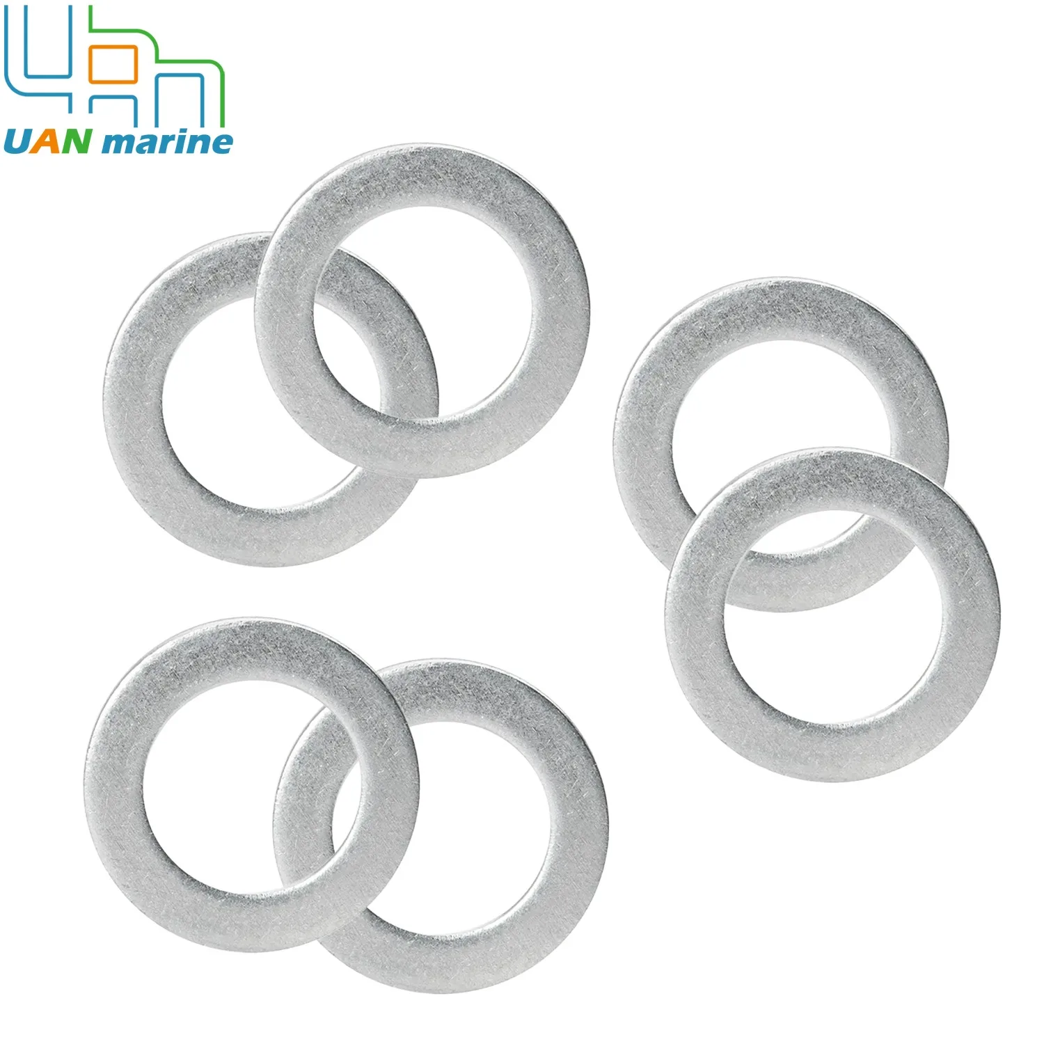 6 Pcs 90430-14M09-00 Oil Drain Plug Gasket 20 mm for Yamaha 100 115 150  HP Outboard Engine F100 F115 F150 F15 90430-14228 image 5