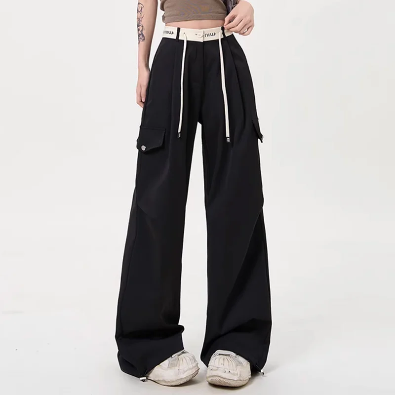 Cargo Pants Women Korean Fashion Women Clothing Quick Drying Casual Trousers Woman New Spring Autumn High Waist Streetwear Women