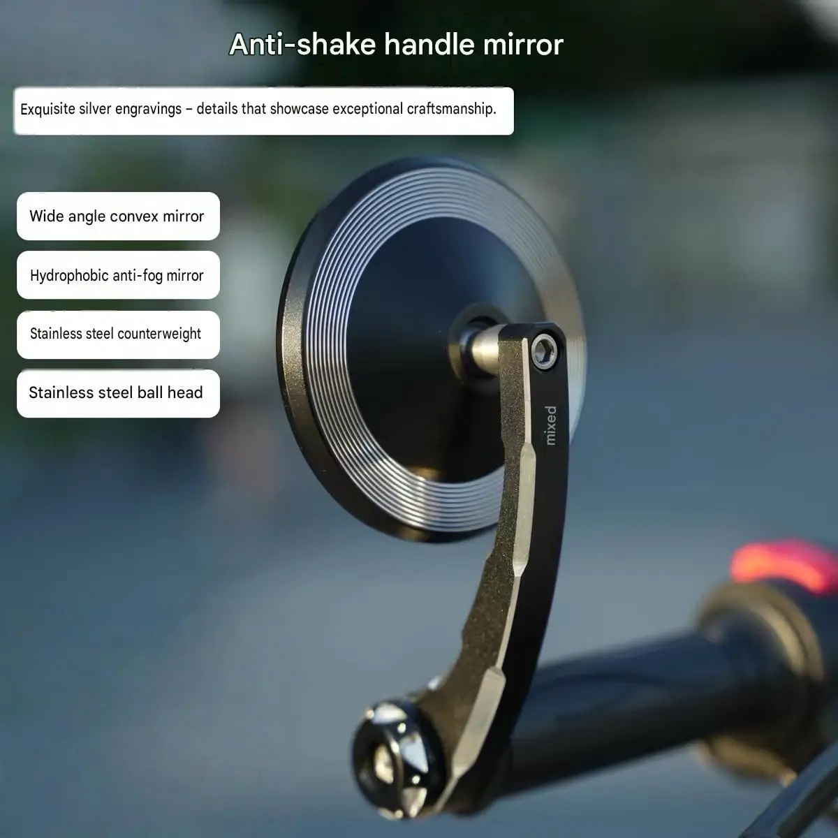 VOGE CU250 CU525 CU625 Modified Wide View Vintage Handle Mount Rearview Mirror Accessories
