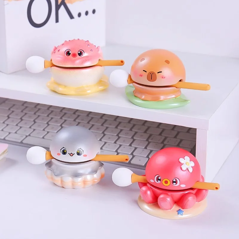 Creative Decompression Small Wooden Fish Blind Box Knocking Music Emotional Stability Decompression Office Desktop Ornament Toy