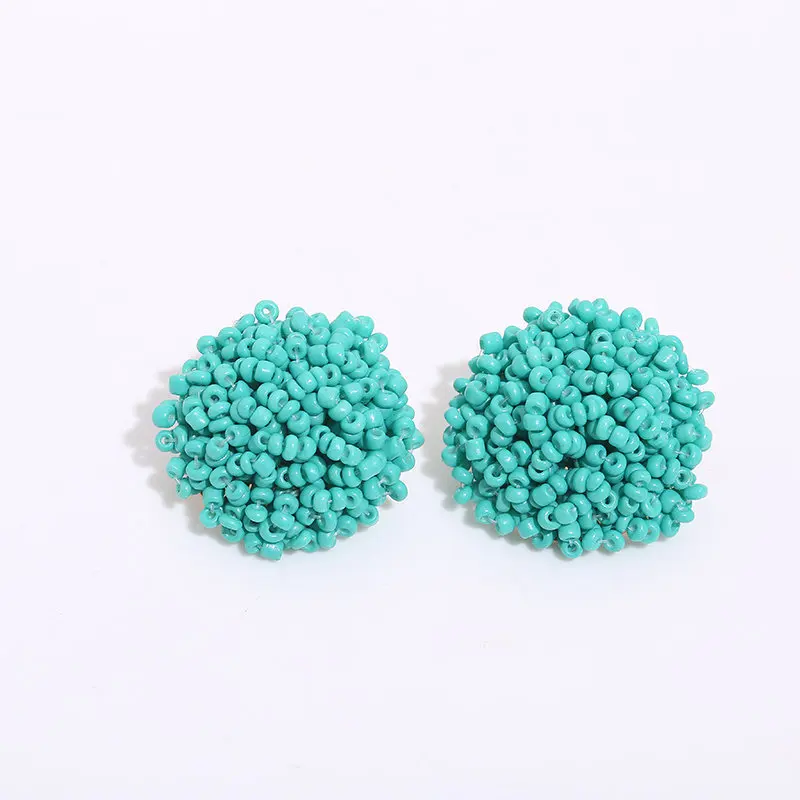 15mm Small Seed Bead Topper Seed Bead Round Earring Connectors Dome Finding Pom Pom Style Beaded Jewelry Connector Accessories