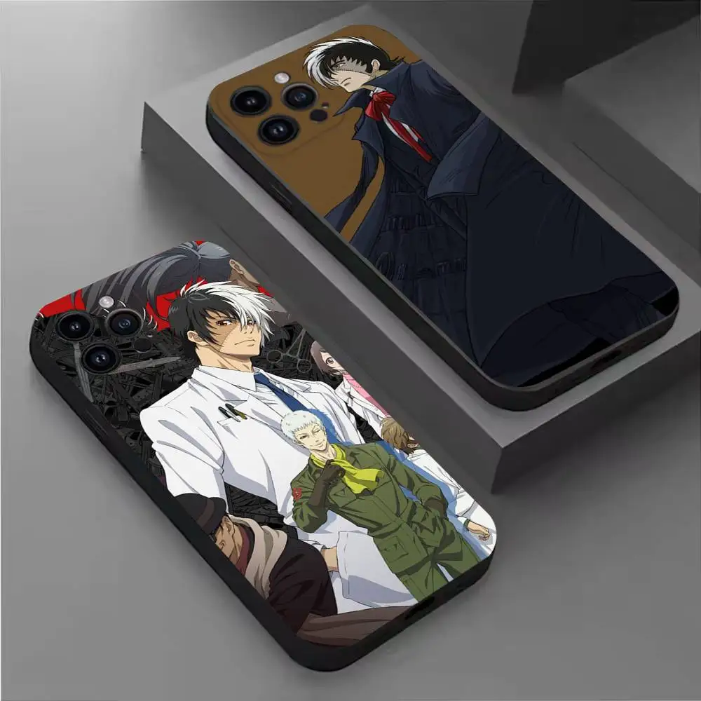 

Cartoon Black Jack Phone Case For iPhone 17,16,15,14,13,12,11 Plus,Pro Max,XS,X,XR,SE,Mini,8,7,Soft Silicone Black Cover