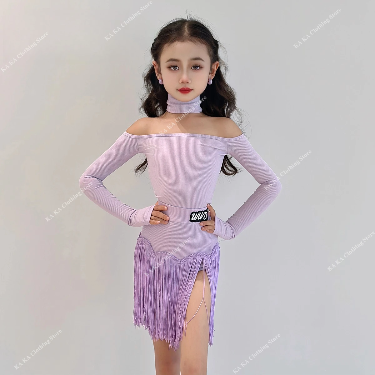 الأطفال ملابس رقص هامش تنورة السالسا اللاتينية فستان رقص الفتيات قاعة الرقص فستان الفتيات القياسية اللاتينية ممارسة فستان الأداء