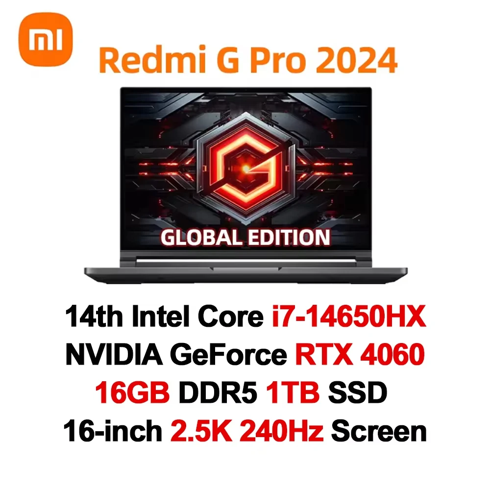 Xiaomi-Redmi G Proゲーミングノートパソコン,16GB RAM, 32GB,ddr5,1