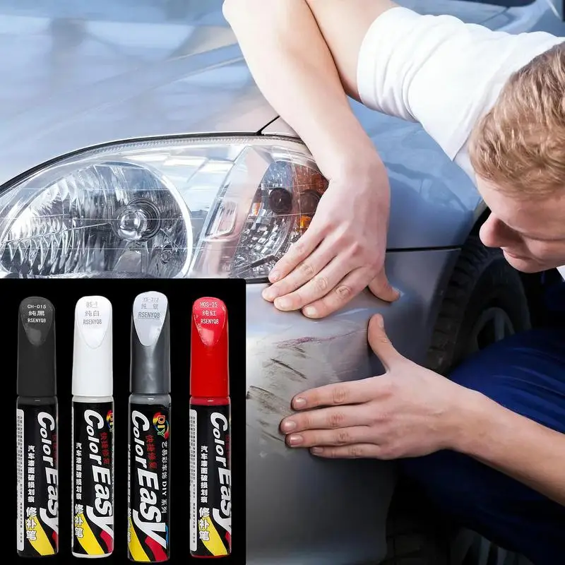 Bolígrafo de pintura portátil para coche, pluma de retoque automotriz, 4 colores, eliminación de arañazos, Reparación de Pintura de relleno