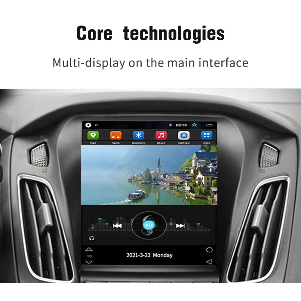 2+32G 9.7inch Car Radio for Ford Focus 2012-2018 Android 13 Touch Screen Stereo 1024X600 fit for Carplay/Android Auto/SWC/FM RDS