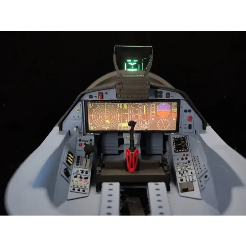FPV Cockpit Scale Simulation Interior with LED Light Effect for FLYFANS Twin 70mm EDF SU-57E Stealth Fighter RC Airplane Upgrade