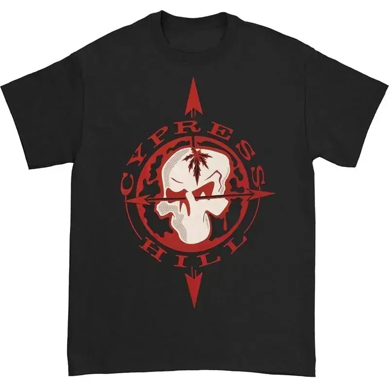 Authentic CYPRESS HILL Skull & Compass Slim-Fit T-Shirt Black S-2XL NEW