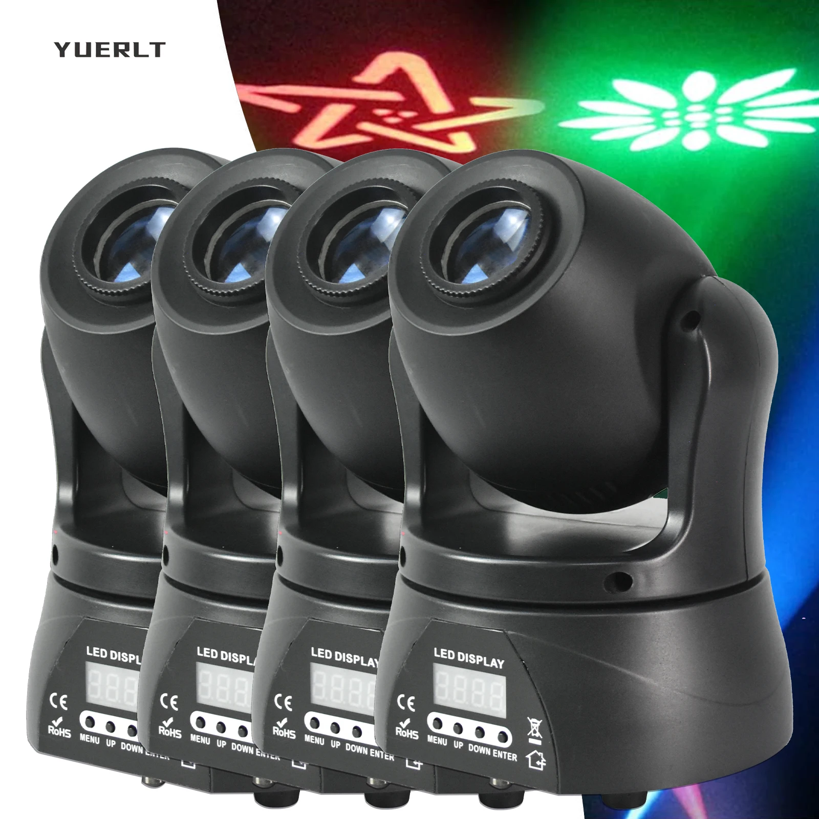 

4Pcs/lot LED Mini 30W Beam Moving Head DMX512 Stage Light Professional DJ Disco Equipment Party Dance Floor Christmas