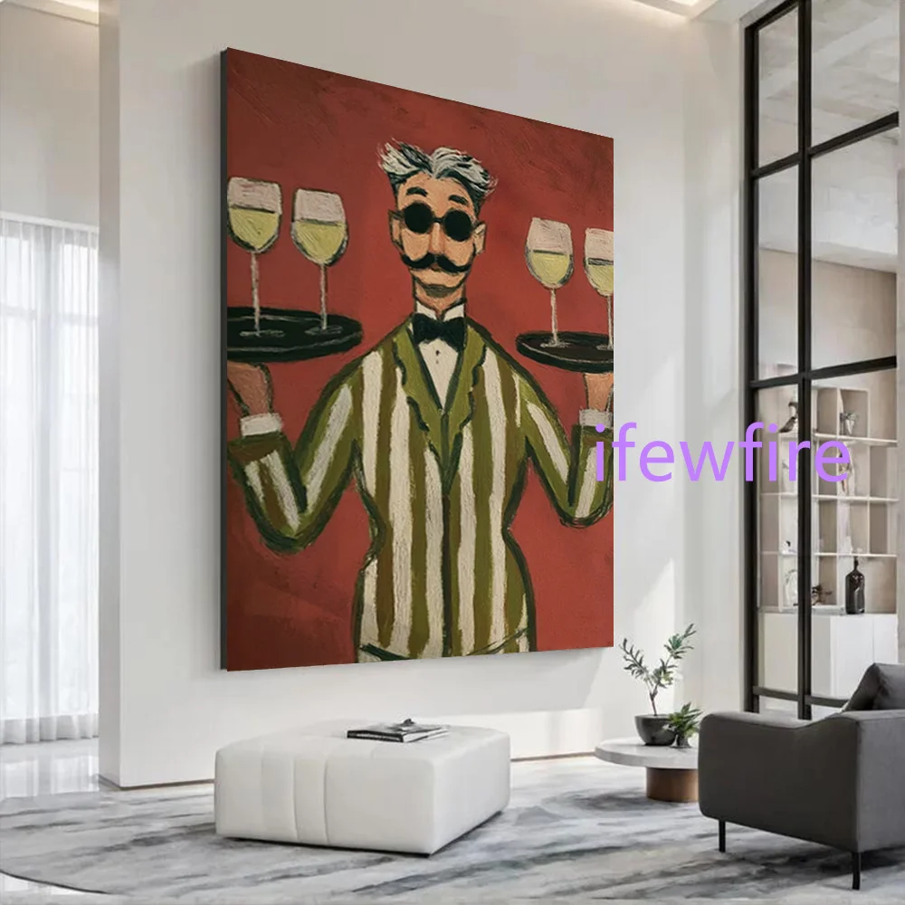 New Home Abstract Oil Painting On Canvas Handmade Mural Pop Bar Waiter Wall Art Picture For Home Living Room Decor Image Artwork