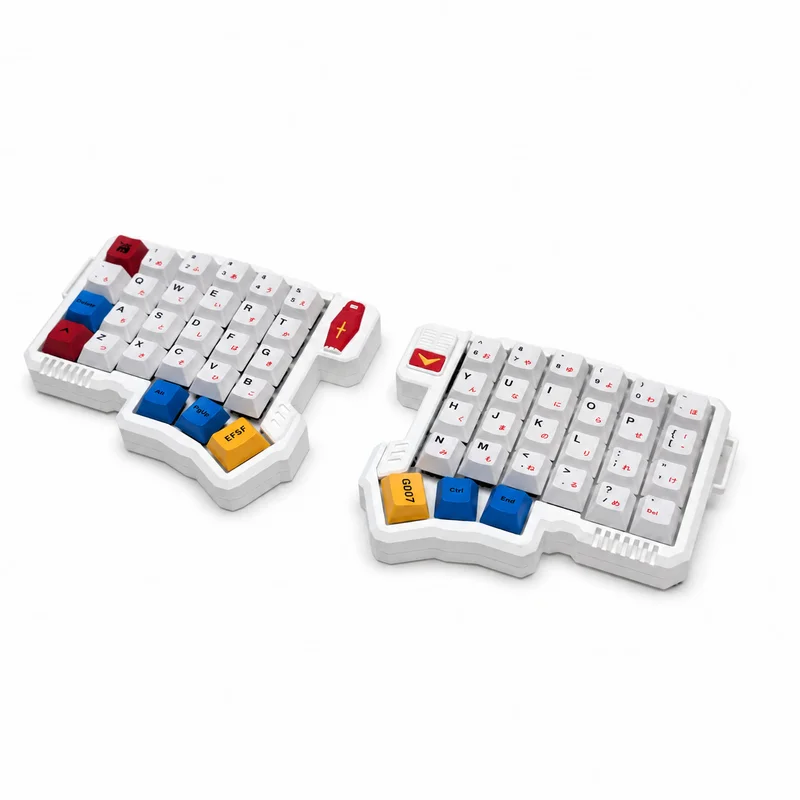 Silakka54 Ergonomic Wired Split Keyboard With Adjustable Tilt Stand Support Qmk Vial Custom Programmable Mechanical Keyboard