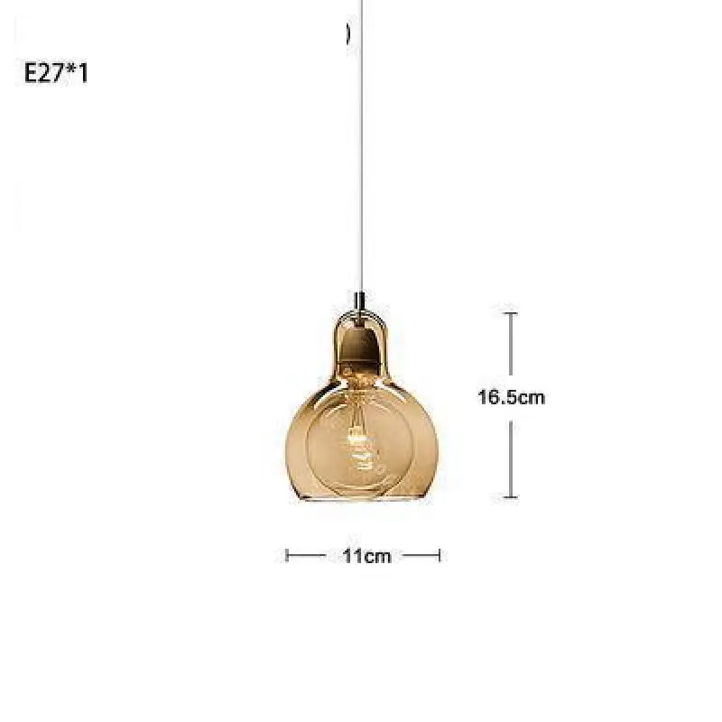 Nordic Simple Personality  Pendant Lamp Creative Bedroom Glass Gourd Led Pendant Lights Christmas Decorations For Home