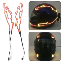 4 in1 Motorcycle Helmet LED Cold Light Waterproof Strip Sticker Flashing Night Riding Chargeable Accessories with USB Chargeable