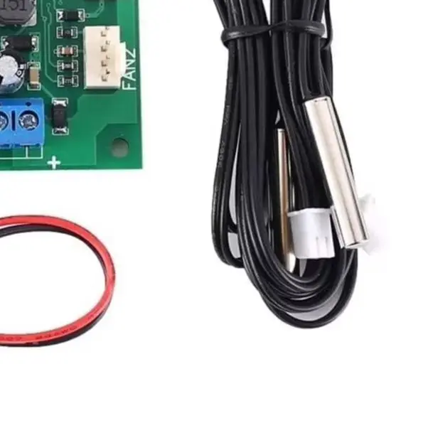 DC 12V 24V 48V 2 Channel For PWM Fan Temperature Controller Regulator With LED Display And Alarm For 4 Wire Cooling Motor