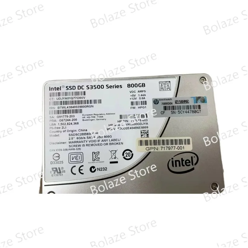 

Intel 800GB DC S3500 6g/S 2,5 "SATA SSD SSDSC2BB800G4P версия HP для сервера