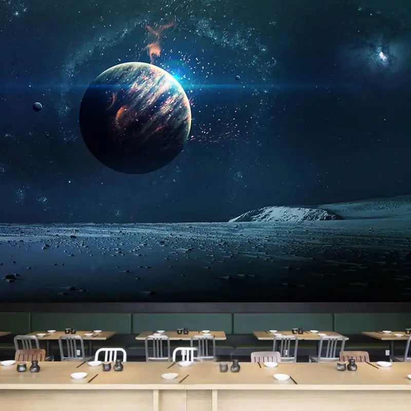 Custom Wallpaper 3D Fantasy Universe Galaxy Starry Sky Wallpaper KTV Bar Room Decoration Mural Painting Internet Cafe Wallpapers