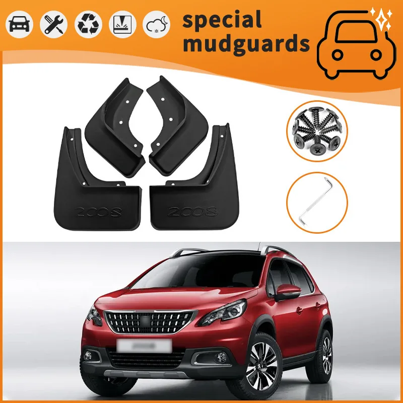 For Peugeot 2008 3008 4008 5008 08-21 models Mudguards Fender Mudflaps Front Rear Flares Splash Guards Cover Car Accessorie