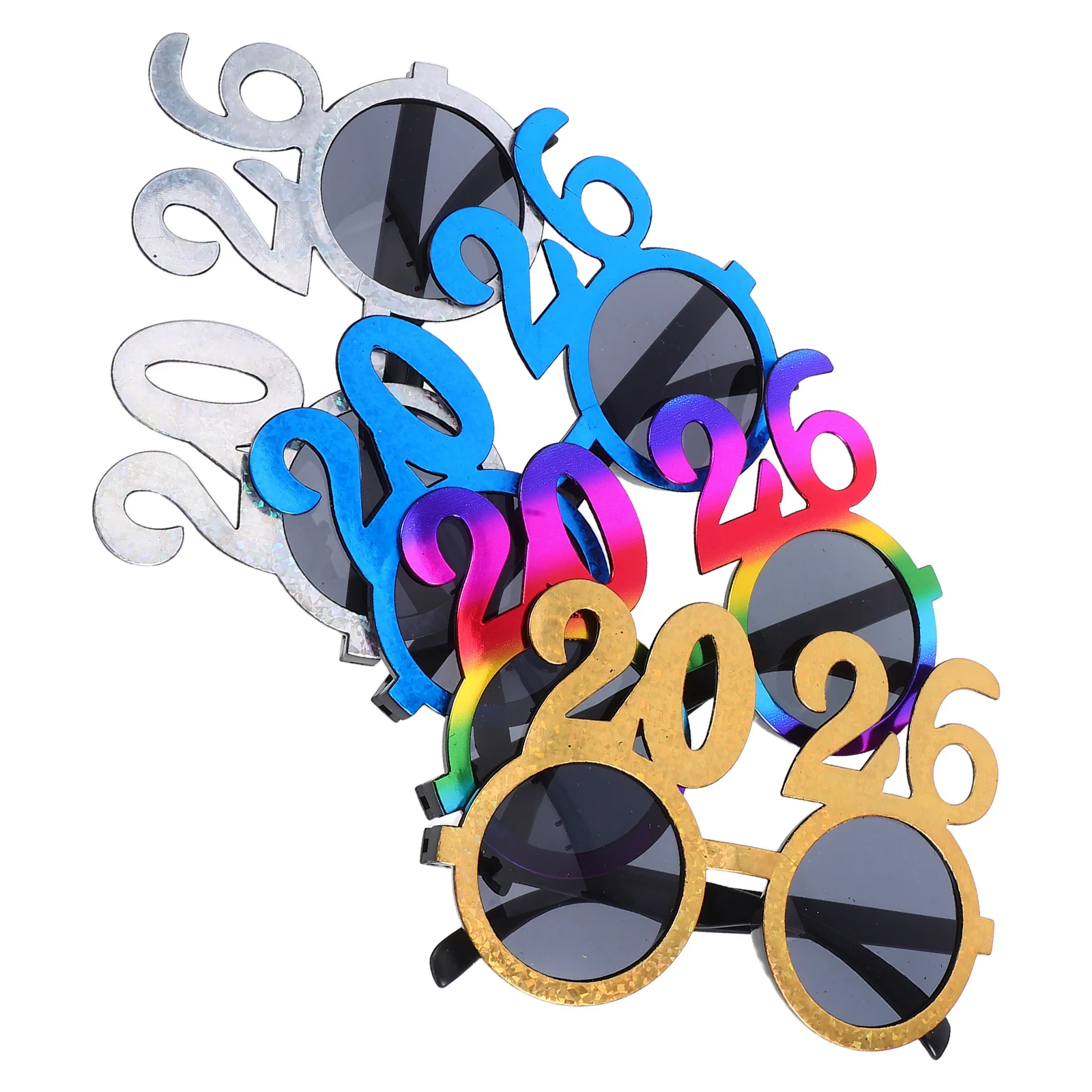 

4 Pcs Happy New Year Props Year's Glasses Decoration Party Eyeglasses Years Eve Eyewear