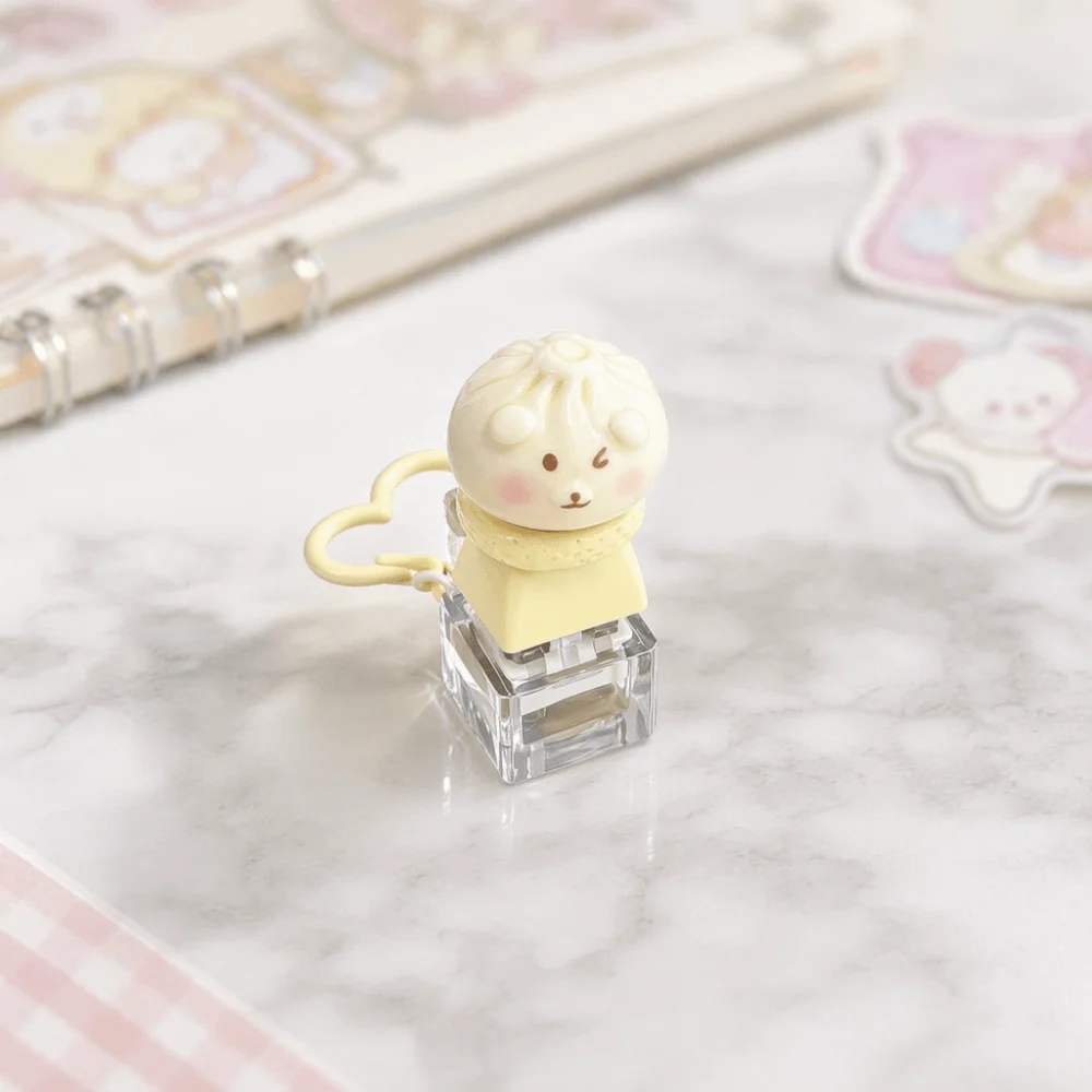 Relaxing Cartoon Fidget Keychain DIY Keyboard Keys Button Clicker 1Keys Pass The Time Pinch Relief Stress