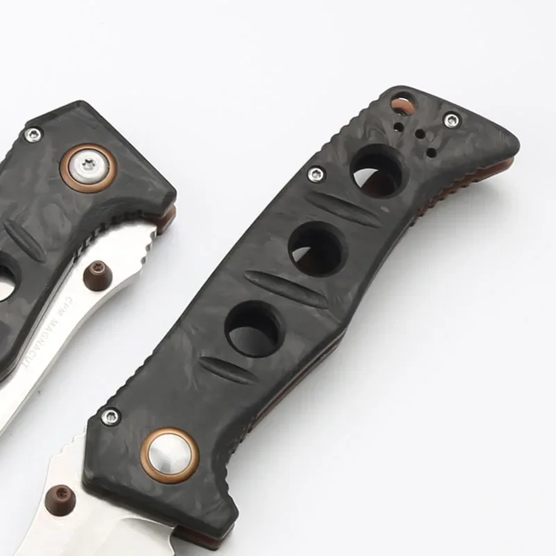 Farfalla BM273-3 coltello pieghevole tascabile lama Magnacut manico in fibra di carbonio caccia tattica campeggio EDC coltelli strumento di sopravvivenza