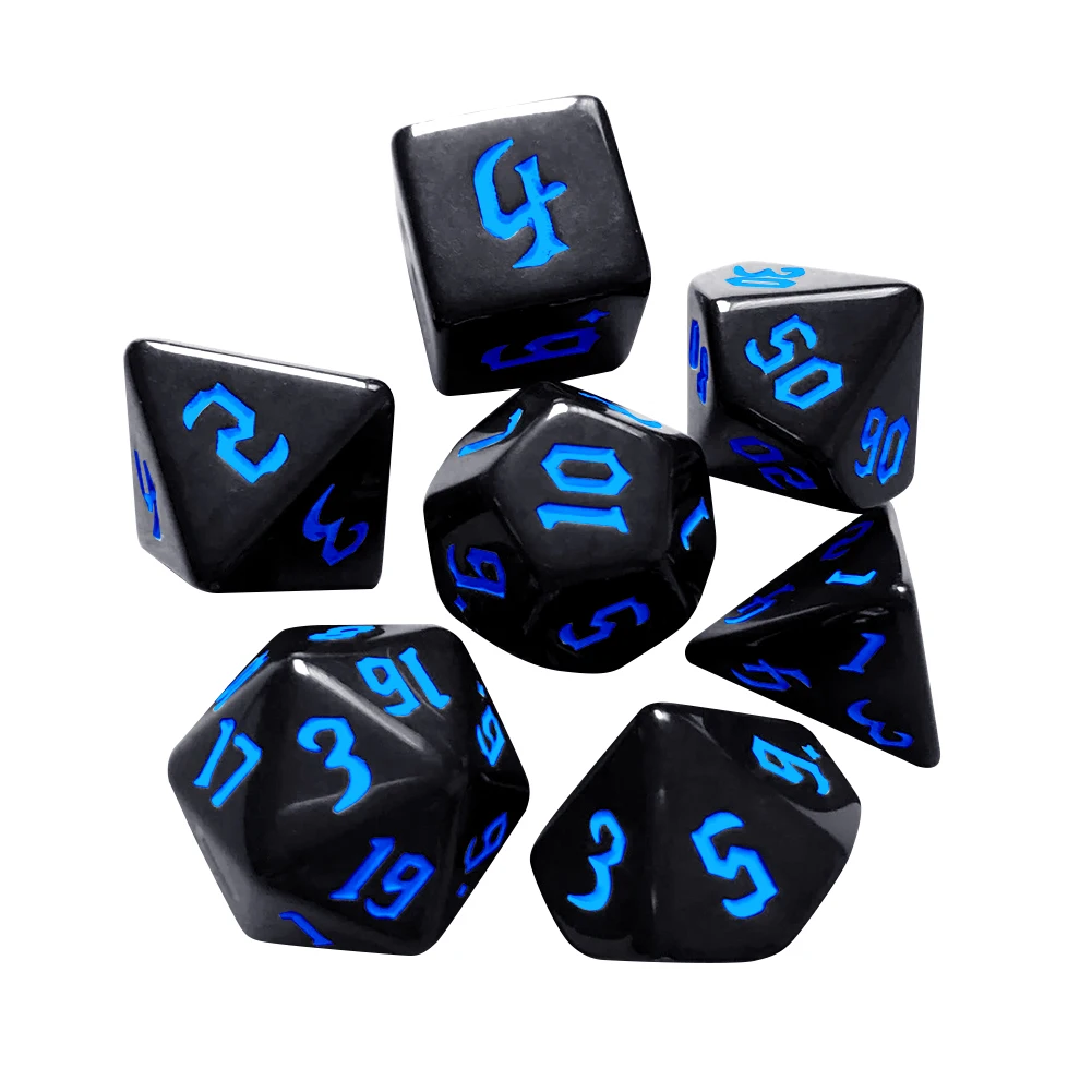 7pcs Multi-Faceted Dice Replacement D4 D6 D8 D10 D12 D20 Multifaceted Dices Set Tabletop Role-Playing Game DND