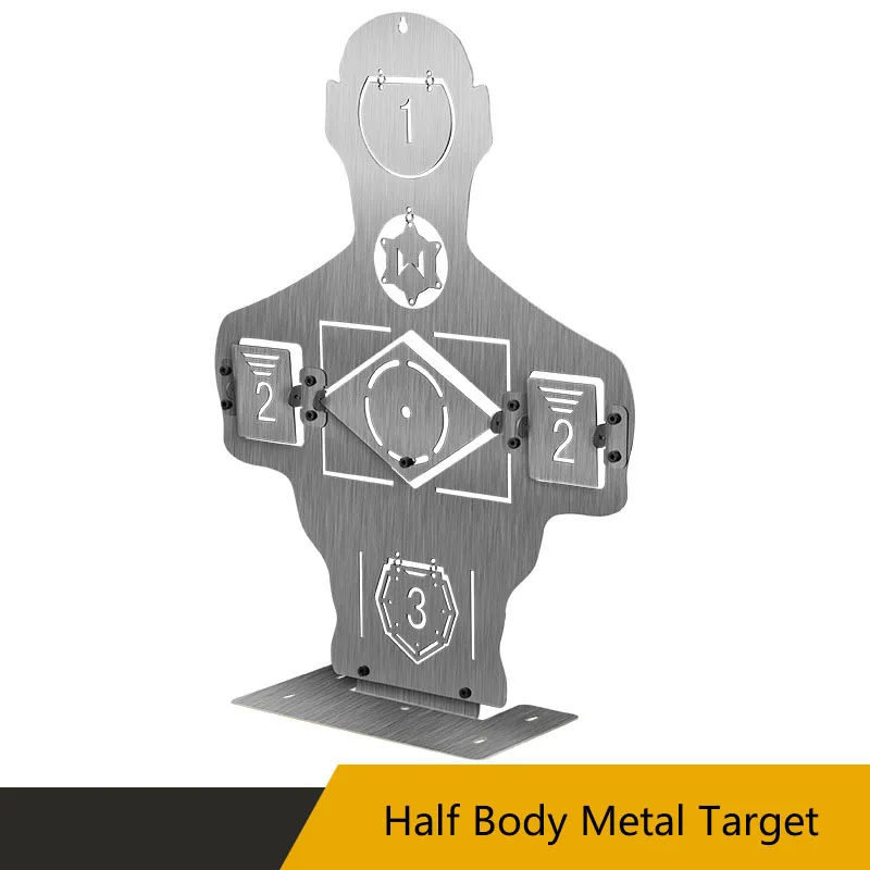 Half Body Metal Target, Stainless Steel Material, Laser Cutting, Edge Passivation Treatment, Reserved Fixed Hole Positions