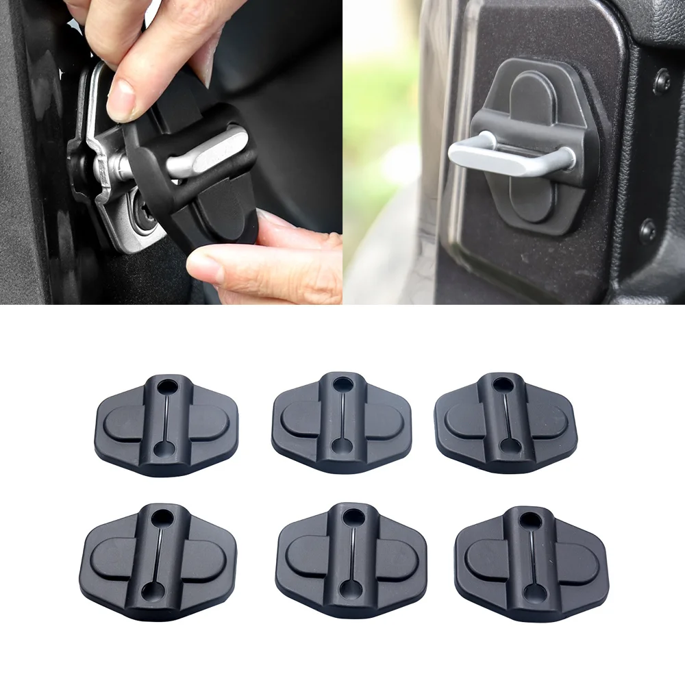 

6PCS Car Door Lock Protector Cover Trim for For Jeep Wrangler JL 2018-2025 Gladiator JT 2020-2025 Exterior Accessories