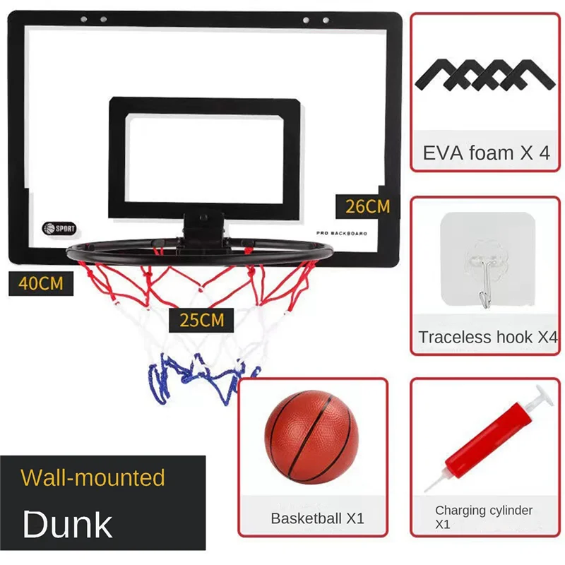 Kit giocattolo mini canestro da basket divertente portatile Set di giocattoli per giochi sportivi per appassionati di basket per interni domestici per bambini Bambini Adulti