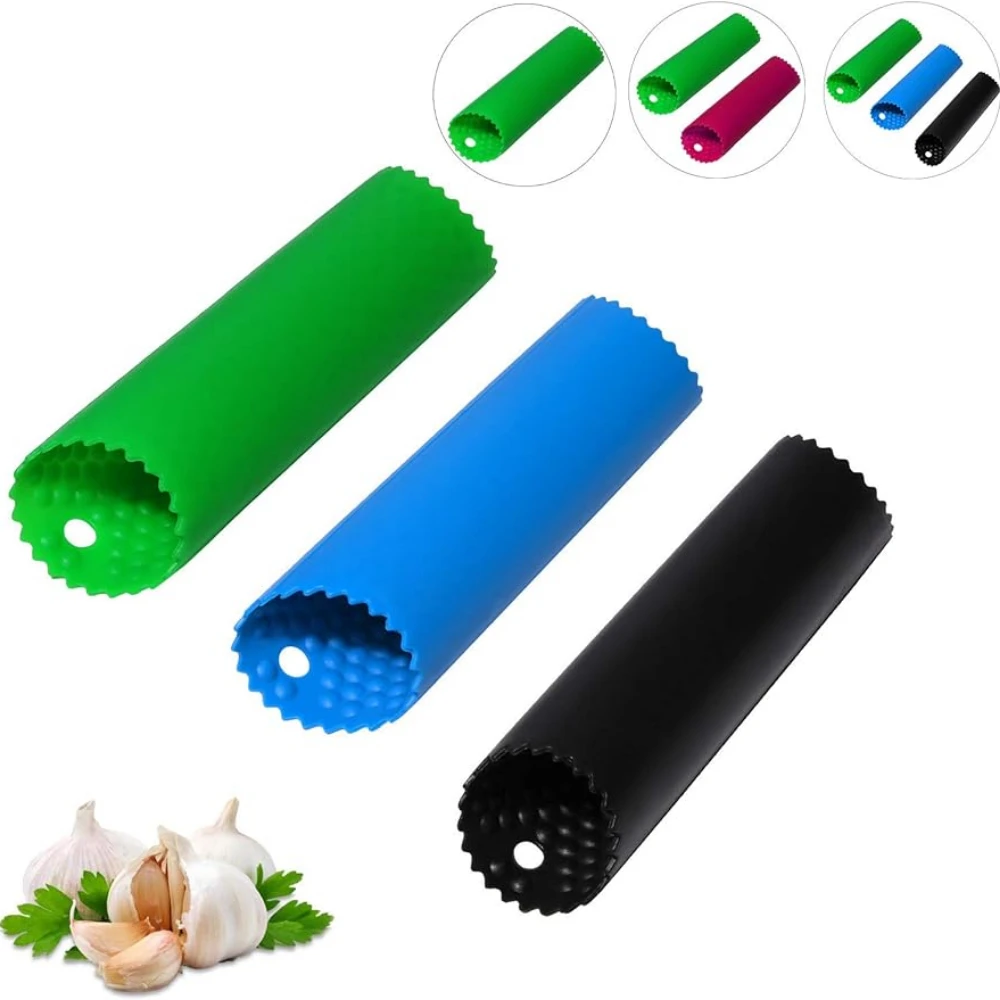 Garlic Peeler Skin Remover Roller Keeper,Easy Quick to Peeled Garlic Cloves with Silicone Tube Roller Garlic Peeling