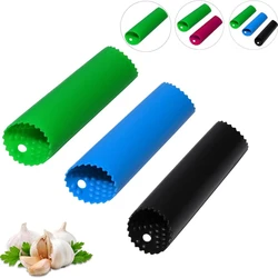 Easy Garlic Peeler Skin Remover Roller with Silicone Tube Quick Garlic Clove Peeling Tool Kitchen Gadget for Fast Cooking