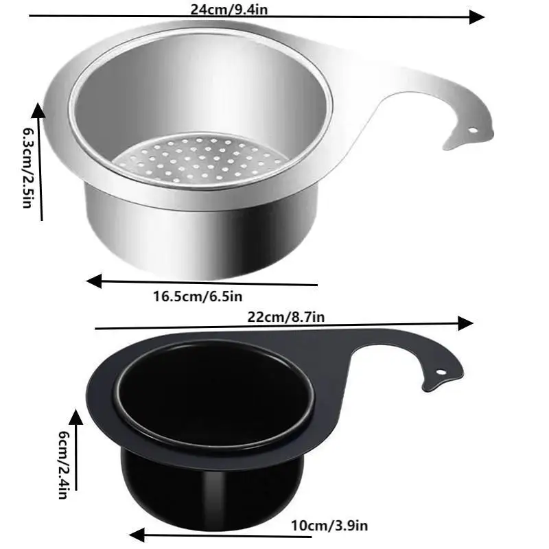 

Kitchen Sink Garbage Hanging Filter Swan Dry And Wet Separation Hook Drain Rack Stainless Steel Swan Sink Strainer Basket