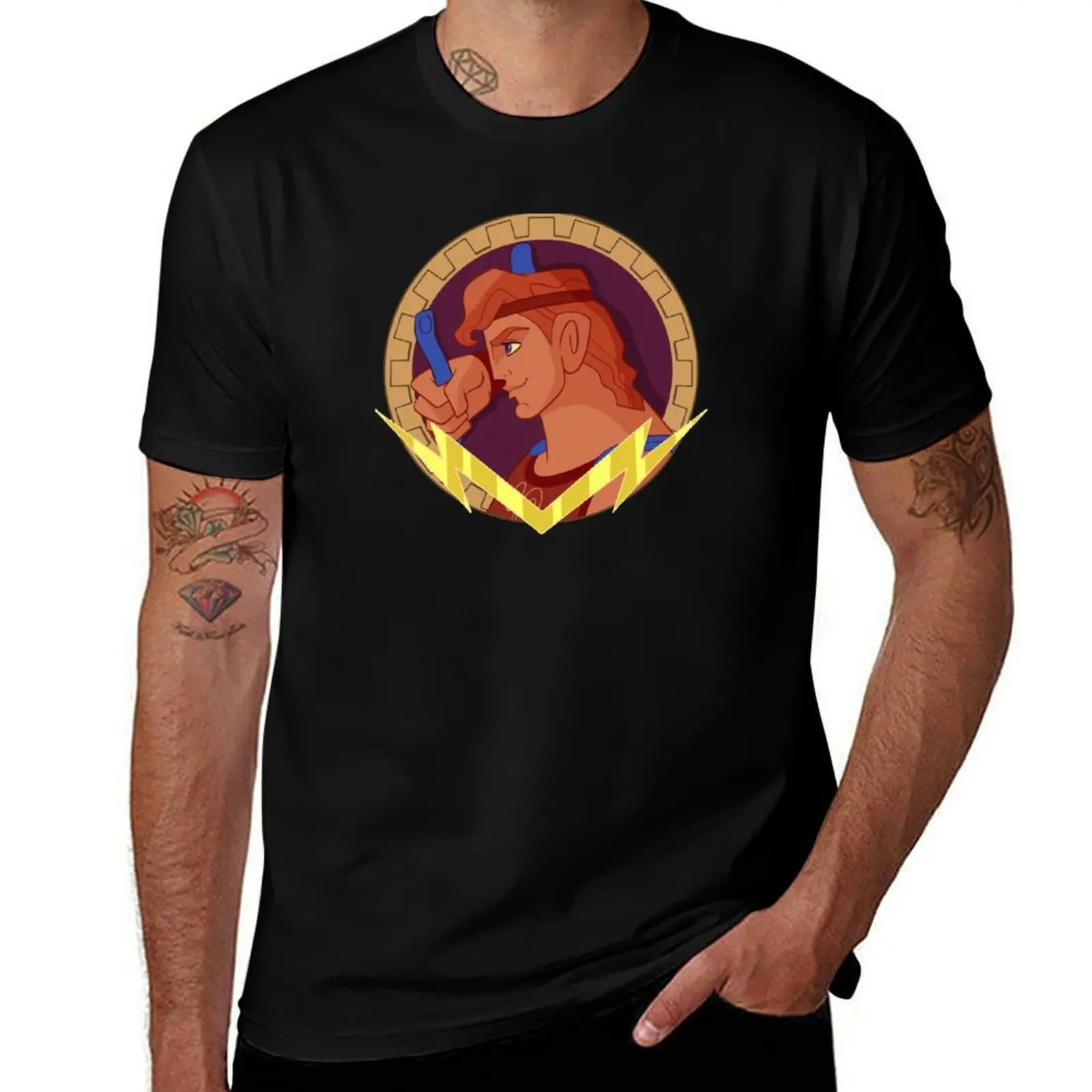 Hercules T-Shirt Simple Casual Short Sleeve Tee